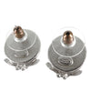 Chanel CC Silver Plated Crystal and Faux Pearl Push Back Earrings Secondhand