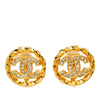 Secondhand Chanel CC Gold Plated Strass Clip On Earrings