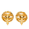 Secondhand Chanel CC Gold Plated Strass Clip On Earrings
