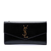 Saint Laurent Smooth Shiny Calfskin Monogram Uptown Clutch Secondhand