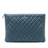 Chanel Large Quilted Caviar O Case Clutch Secondhand