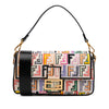 Fendi Chinese Valentines Day Zucca Embroidered Canvas Baguette Satchel Secondhand