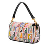 Fendi Chinese Valentines Day Zucca Embroidered Canvas Baguette Satchel Secondhand