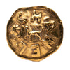 Chanel Gold Plated Logo and Lion Clip On Earrings Secondhand