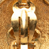 Chanel Gold Plated Logo and Lion Clip On Earrings Secondhand