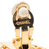 Chanel CC Gold Plated Wheat Medallion Clip On Earrings Secondhand