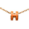 Hermès Gold Plated Enamel Mini Pop H Pendant Necklace Secondhand
