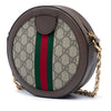 Secondhand Gucci Mini GG Supreme Web Ophidia Round Crossbody