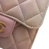 Chanel CC Ombre Lambskin Top Handle Flap Coin Purse with Chain Secondhand
