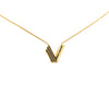 Secondhand Louis Vuitton Gold Plated LV and Me Letter V Pendant Necklace