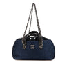 Secondhand Chanel CC Straw and Caviar Satchel