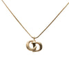 Dior Gold Plated CD Logo Pendant Necklace Secondhand
