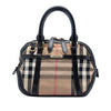 Burberry Small Leather Trimmed House Check Canvas Bridle Orchard Satchel Secondhand