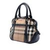 Burberry Small Leather Trimmed House Check Canvas Bridle Orchard Satchel Secondhand
