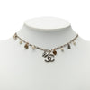 Chanel CC Brass and Gold Plated Faux Pearl Lucky Charm Necklace Secondhand
