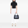 Balenciaga Canvas Striped Navy Cabas S Secondhand
