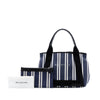 Balenciaga Canvas Striped Navy Cabas S Secondhand