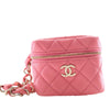 Chanel Quilted Lambskin Cube Chain Wristlet Case Secondhand