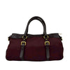 Prada Soft Calf Trimmed Tessuto Zip Top Satchel Secondhand