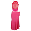 Secondhand Ungaro Fuchsia Crotchet Top and Skirt