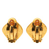 Chanel CC Gold and Silver Plated Rhombus Clip On Earrings Secondhand