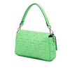 Fendi Zucca Embossed Stitched Leather Baguette Satchel Secondhand