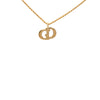 Dior Gold Plated CD Logo Pendant Necklace Secondhand