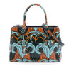 Prada Small Saffiano Lux Lily Print Galleria Double Zip Satchel Secondhand