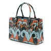 Prada Small Saffiano Lux Lily Print Galleria Double Zip Satchel Secondhand
