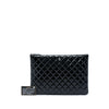 Chanel Large Quilted Patent O Case Clutch Secondhand
