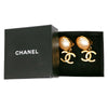 Chanel CC Gold Plated Faux Pearl Drop Clip On Earrings Secondhand