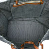 Celine Striped Textile and Calfskin Squared Cabas Tote Secondhand