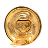 Chanel CC Gold Plated Round Clip On Earrings Secondhand