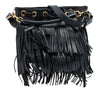 Saint Laurent Small Calfskin Emmanuelle Fringe Bucket Bag Secondhand