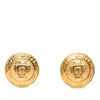 Chanel CC Gold Plated Round Clip On Earrings Secondhand
