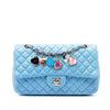 Chanel Medium Classic Lambskin Valentines Heart Charms Single Flap Secondhand