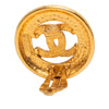 Chanel CC Gold Plated Round Clip On Earrings Secondhand