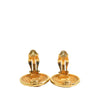 Chanel CC Gold Plated Quilted Button Clip On Earrings Secondhand