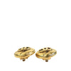 Chanel CC Gold Plated Quilted Button Clip On Earrings Secondhand