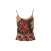 Secondhand Roberto Cavalli Vintage Rose Print Top