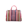 Secondhand Roberta Di Camerino Multicolor Striped Velvet Slim Metal Frame Bag - '70s