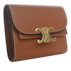 Celine Shiny Calfskin Triomphe Flap Small Wallet Secondhand