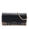 Burberry House Check Canvas and Leather Henley Wallet on Chain Secondhand