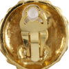 Chanel Gold Plated Mademoiselle Clip On Earrings Secondhand