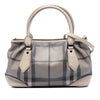 Burberry Smoke Check Coated Canvas Heathcliff Satchel Secondhand