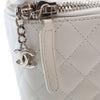 Chanel Large Quilted Lambskin Top Handle Jewelry Box With Chain Secondhand