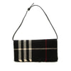 Burberry Exploded Check Wool Fringe Shoulder Bag Secondhand