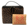 LOEWE Perforated Leather Leopard Print Vanity Bag Secondhand