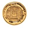 Chanel Gold Plated 31 Rue Cambon Round Brooch Secondhand