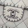 Chanel Medium CC Quilted Suede Whipstitch Single Flap Secondhand